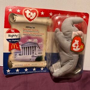 Ty Beanie Baby Righty the Elephant